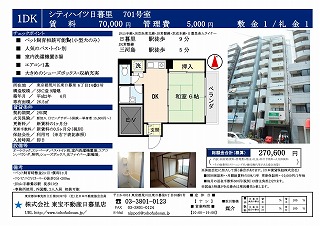 シティハイツ日暮里701号室_01